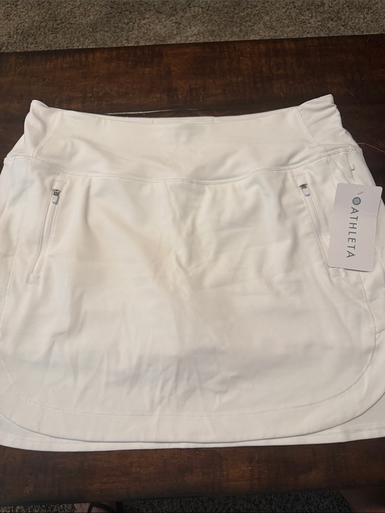 Athleta Dresses & Skirts - Athleta White Fairway golf Skort with Zip Pockets Sz XL NWT